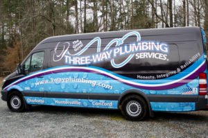 Three Way Plumbing company van